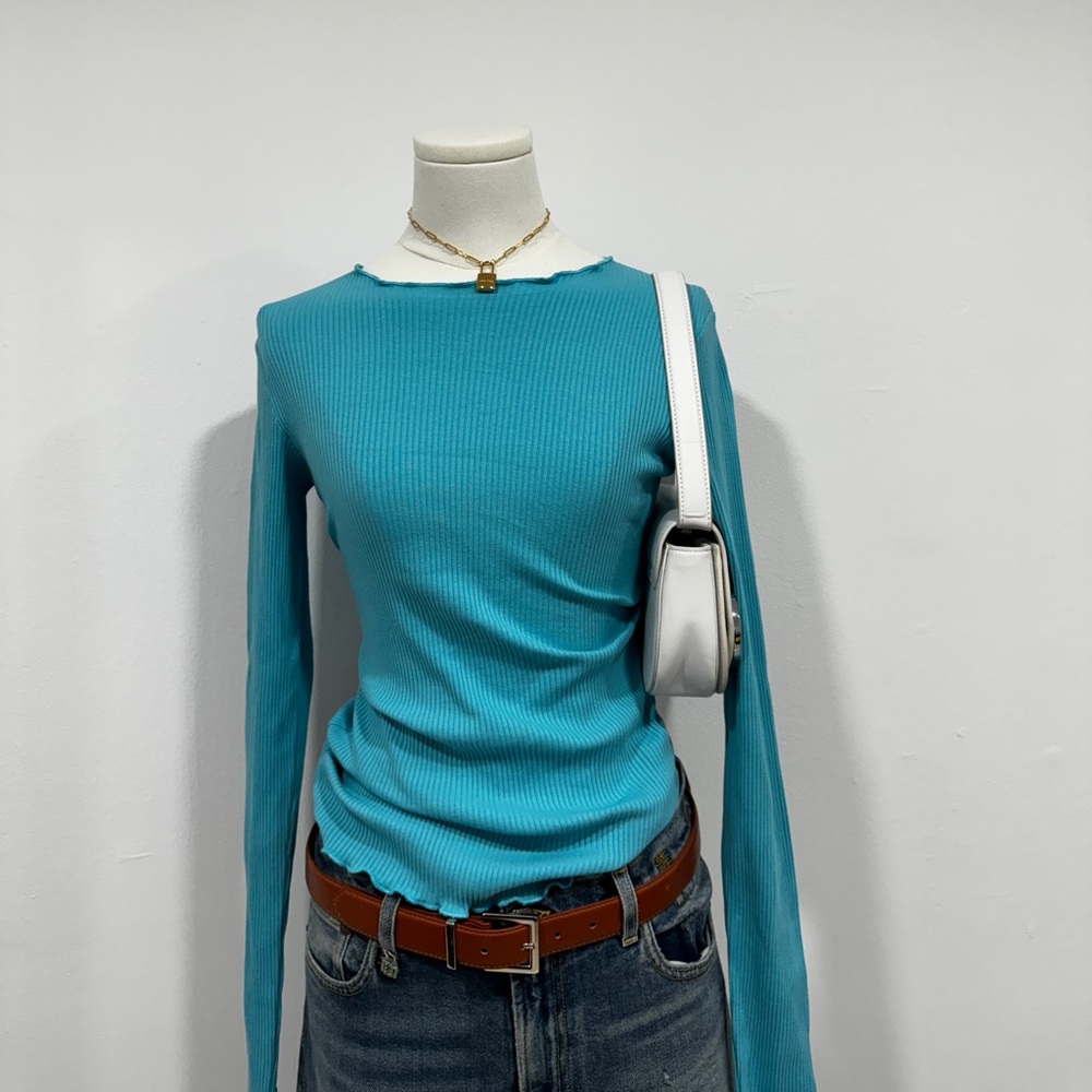 NA-KD long sleeve ribbed top